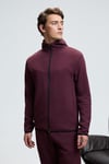AVENER Erkek Kapüşonlu Baskılı Fermuarlı Bordo Sweatshirt
