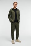 AVENER Erkek Kapüşonlu Baskılı Fermuarlı Haki Sweatshirt