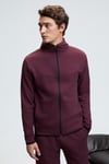 AVENER Erkek Kapüşonlu Baskılı Fermuarlı Bordo Sweatshirt