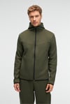 AVENER Erkek Kapüşonlu Baskılı Fermuarlı Haki Sweatshirt