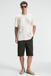 BAGGY Erkek %100 Pamuk Oversize Fit Baskılı Kısa Kollu Yuvarlak Yakalı Vanilya T-Shirt
