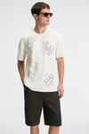 BAGGY Erkek %100 Pamuk Oversize Fit Baskılı Kısa Kollu Yuvarlak Yakalı Vanilya T-Shirt