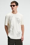 BAGGY Erkek %100 Pamuk Oversize Fit Baskılı Kısa Kollu Yuvarlak Yakalı Vanilya T-Shirt