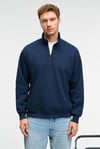 BAXTER Erkek Dik Yakalı Fermuarlı Relaxed Lacivert Sweatshirt