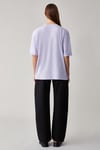 Betsy Kadın %100 Pamuk Bisiklet Yaka Kısa Kollu Fit Relaxed Lila T-Shirt