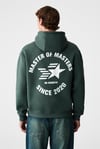 BLAISE Erkek Önü Ve Sırtı Baskılı Kapüşonlu Kordonlu Kanguru Cepli Regular Fit Yeşil Sweatshirt