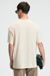 BOLD Erkek %100 Pamuk Oversize Fit Baskılı Kısa Kollu Yuvarlak Yakalı Vanilya T-Shirt
