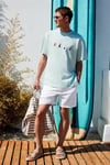 BOLICHE Erkek Bisiklet Yaka %100 Organik Pamuklu Oversize Fit Açık Yeşil T-Shirt