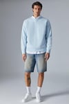 BONELL Erkek %100 Pamuk Relaxed Bisiklet Yaka Uzun Kollu Açık Mavi Sweatshirt