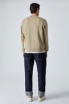 BONELL Erkek %100 Pamuk Relaxed Bisiklet Yaka Uzun Kollu Vizon Sweatshirt