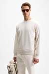 BONELL Erkek %100 Pamuk Relaxed Bisiklet Yaka Uzun Kollu Ekru Sweatshirt