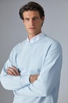 BONELL Erkek %100 Pamuk Relaxed Bisiklet Yaka Uzun Kollu Açık Mavi Sweatshirt