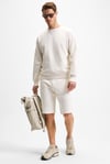 BONELL Erkek %100 Pamuk Relaxed Bisiklet Yaka Uzun Kollu Ekru Sweatshirt