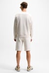 BONELL Erkek %100 Pamuk Relaxed Bisiklet Yaka Uzun Kollu Ekru Sweatshirt