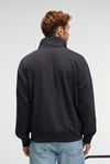 BRAM Erkek %100 Pamuk Dik Yakalı Yarım Fermuarlı Baskılı Antrasit Sweatshirt