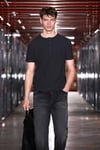CALPEN %100 Organik Pamuklu Yakası Düğmeli Regular Fit Siyah T-Shirt
