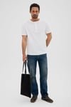CALPEN %100 Organik Pamuklu Yakası Düğmeli Regular Fit Ekru T-Shirt