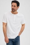 CALPEN %100 Organik Pamuklu Yakası Düğmeli Regular Fit Ekru T-Shirt