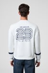 CAMDEN Erkek Önü Kolları Ve Sırtı Baskılı Oversize Fit Bisiklet Yaka Beyaz Sweatshirt