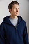 CANCELLED Erkek Pamuk Kapüşonlu Fermuarlı Yaka Lacivert Sweatshirt