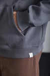 CARTMEL Erkek Örme 3 İplik Relaxed Fit Rahat Kalıp Kanguru Cepli Kapüşonlu Antrasit Sweatshirt