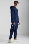 CARTMEL Erkek Örme 3 İplik Relaxed Fit Rahat Kalıp Kanguru Cepli Kapüşonlu Lacivert Sweatshirt
