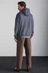 CARTMEL Erkek Örme 3 İplik Relaxed Fit Rahat Kalıp Kanguru Cepli Kapüşonlu Antrasit Sweatshirt