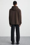 CARTMEL Erkek Örme 3 İplik Relaxed Fit Rahat Kalıp Kanguru Cepli Kapüşonlu Kahverengi Sweatshirt