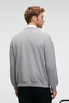 CASPIAN Erkek %100 Pamuk Bisiklet Yaka Karyoka Dikişli Baskılı Antrasit Sweatshirt
