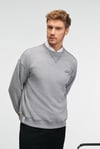 CASPIAN Erkek %100 Pamuk Bisiklet Yaka Karyoka Dikişli Baskılı Antrasit Sweatshirt