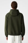 CASSIAN Erkek Önü Kabaran Baskılı Kapüşonlu Kordonlu Kanguru Cepli Haki Sweatshirt