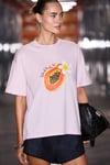 CASSIANE Kadın Bisiklet Yaka Kısa Kollu Ön Ve Arka Baskılı Regular Pembe T-Shirt