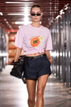 CASSIANE Kadın Bisiklet Yaka Kısa Kollu Ön Ve Arka Baskılı Regular Pembe T-Shirt