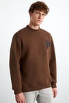 CHASEY Erkek %100 Pamuk Acı Kahve Sweatshirt