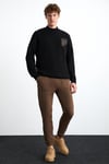 CHASEY Erkek %100 Pamuk Siyah Sweatshirt