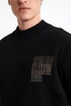CHASEY Erkek %100 Pamuk Siyah Sweatshirt
