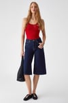 CHILES Kadın Slim Halter Yaka Kolsuz Çıtçıtlı Kırmızı Atlet