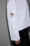 CIANELLE Kadın Organik Pamuklu Bisiklet Yakalı Uzun Kollu Oversize Lila T-Shirt