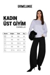 CIANELLE Kadın Organik Pamuklu Bisiklet Yakalı Uzun Kollu Oversize Lila T-Shirt