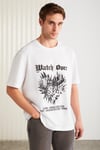 CLIENT Basic Regular Beyaz Tekli T-Shirt