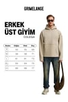 COLEGA Erkek Yumuşak İçi Polarlı Organik Pamuklu Kanguru Cepli Taş Rengi Sweatshirt
