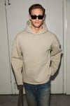 COLEGA Erkek Yumuşak İçi Polarlı Organik Pamuklu Kanguru Cepli Taş Rengi Sweatshirt