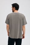COLMAR Erkek %100 Organik Pamuklu Yıkamalı Baskı Detaylı Antrasit T-Shirt