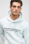 CORNELIUS Erkek Önü Ve Kolları Baskılı Kapüşonlu Kordonlu Kanguru Cepli Grimelanj Sweatshirt
