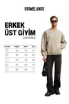COYOTES Erkek Bisiklet Yaka Kangru Cepli Organik Pamuk Regular Fit Açık Haki Sweatshirt