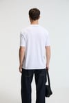 CRISP Erkek Oversize %100 Pamuk Baskılı Yuvarlak Yaka Beyaz T-Shirt
