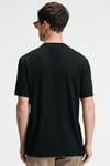 CRISP Erkek Oversize %100 Pamuk Baskılı Yuvarlak Yaka Siyah T-Shirt