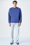 DANE Erkek Organik Kumaşlı Yumuşacık Koyu Mavi Sweatshirt