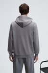 DASHIELL Erkek Kapüşonlu Kordonlu Önü Baskılı Koyu Gri Sweatshirt