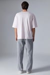 DAZMANN Erkek Oversize Fit Bisiklet Yaka Kısa Kollu %100 Organik Pamuk Pembe T-Shirt
